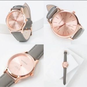 Rose Gold + Leather Watch